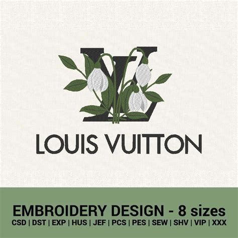 louis vuitton flower embroidery design|Louis Vuitton embroidery file.